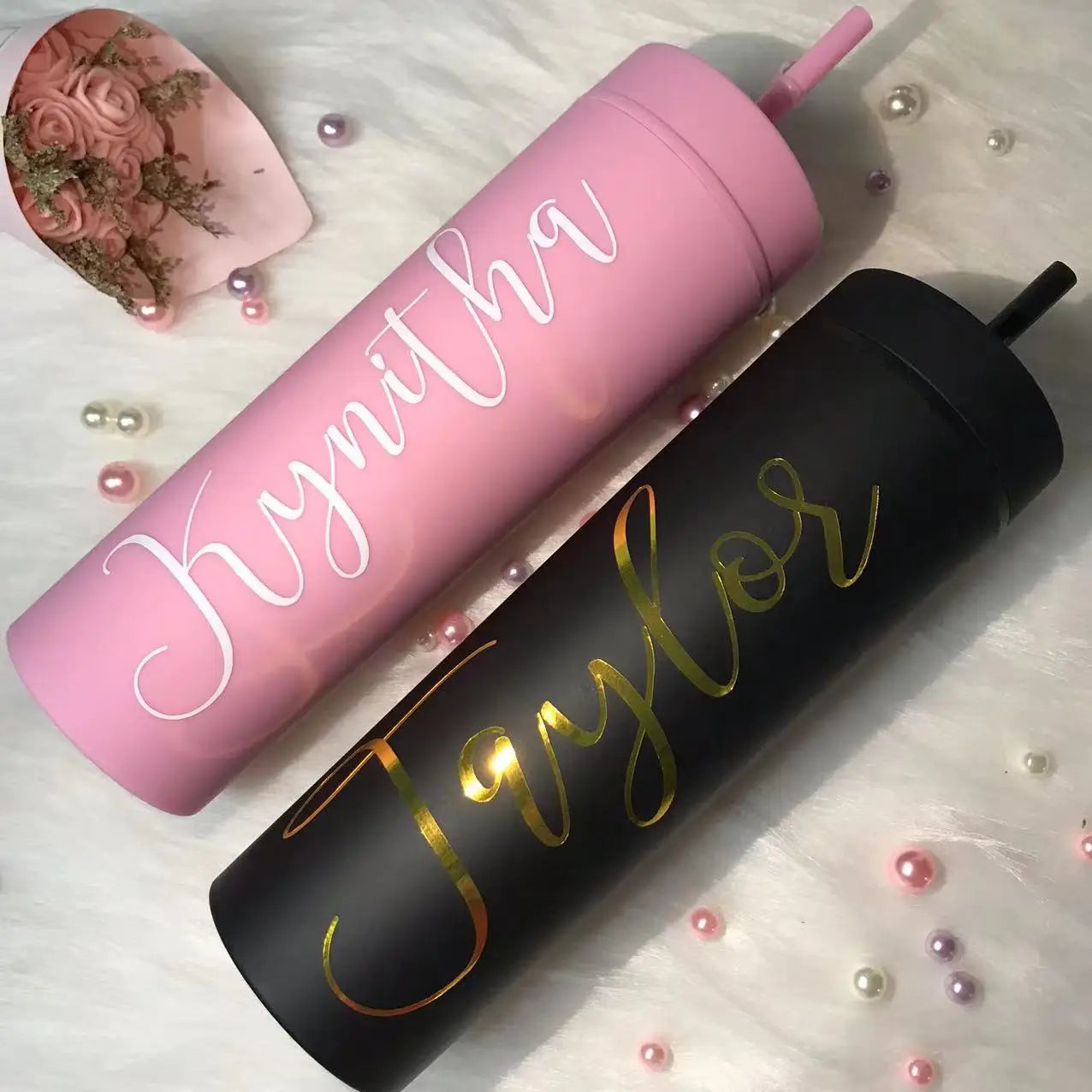 Elegant Bliss: Personalized Bridesmaid Tumbler with Style & Grace